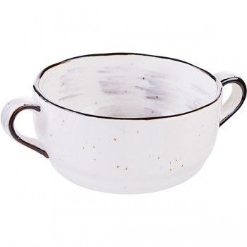 Чашка бульонная «Пастораль»; фарфор; 270мл; D=105, H=50мм; серый