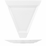 Тарелка треугольная «Максим»; фарфор; H=2, L=27, B=28см; белый