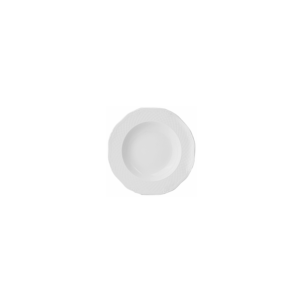 Тарелка глубокая «Афродита»; фарфор; 250мл; D=225, H=25мм; белый