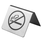 Табличка «Не курить»; сталь нерж.; H=45, L=60, B=60мм; металлич.