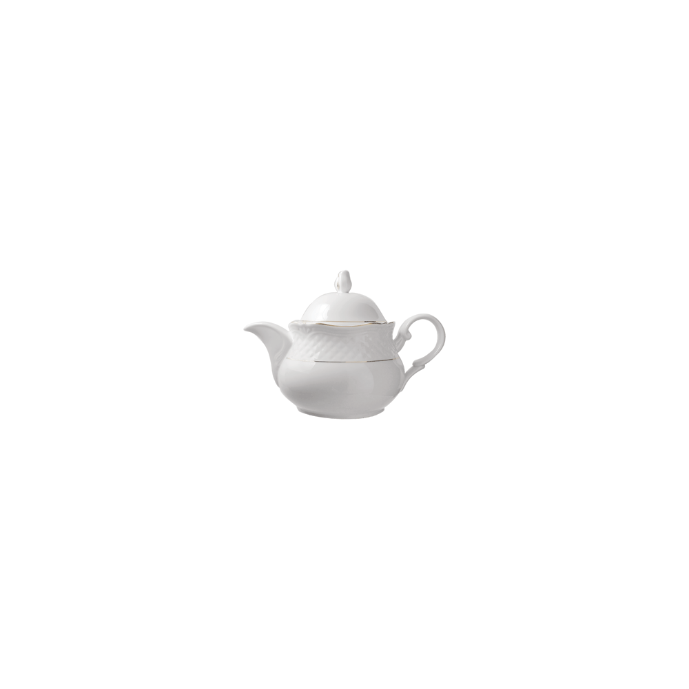 Чайник «Афродита»; фарфор; 1, 4л; D=26, 5, H=19см; белый, золотой