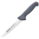 Нож для мяса «Колор проф»; сталь нерж., полипроп.; L=30/16см; серый