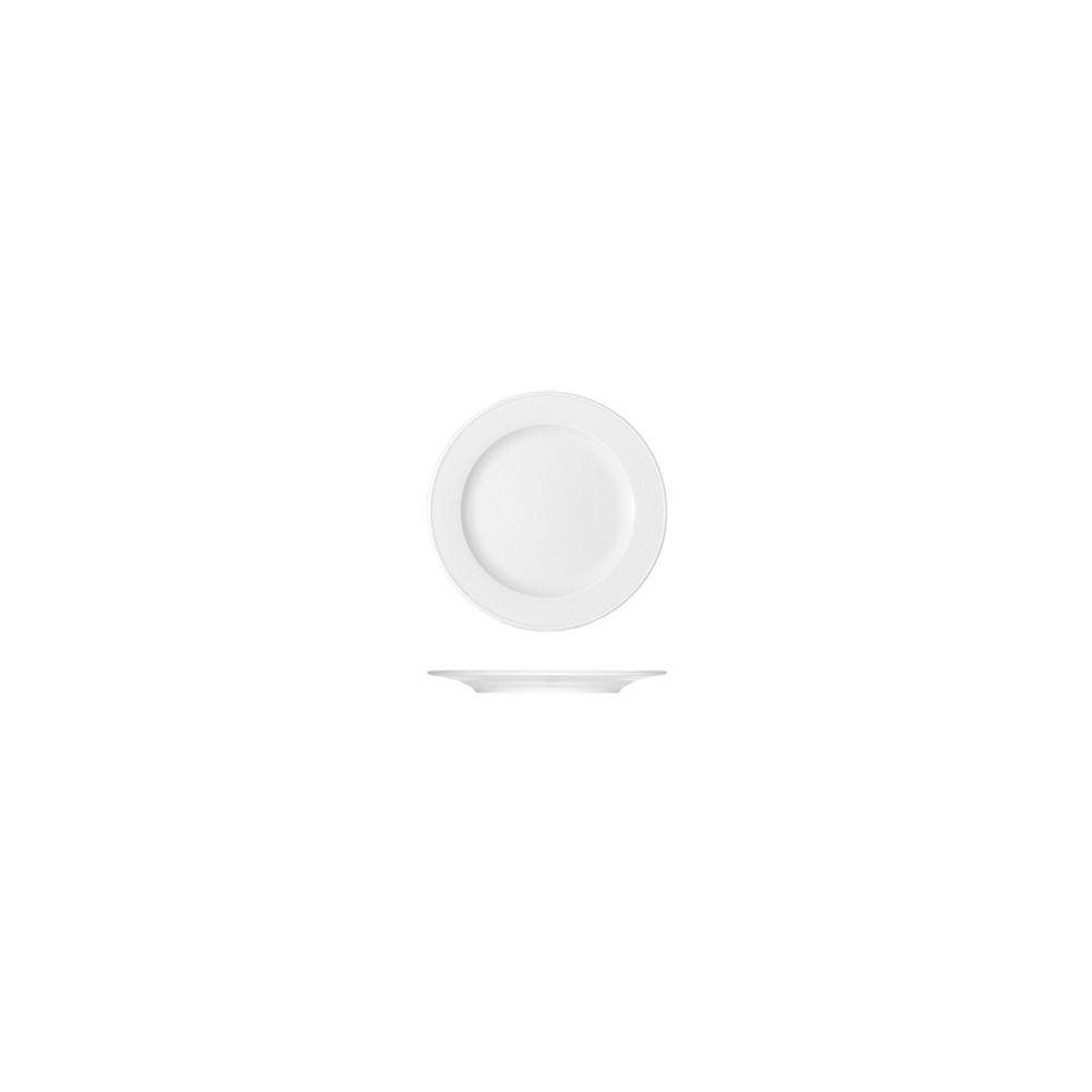 Тарелка мелкая «Бонн»; фарфор; D=16см; белый