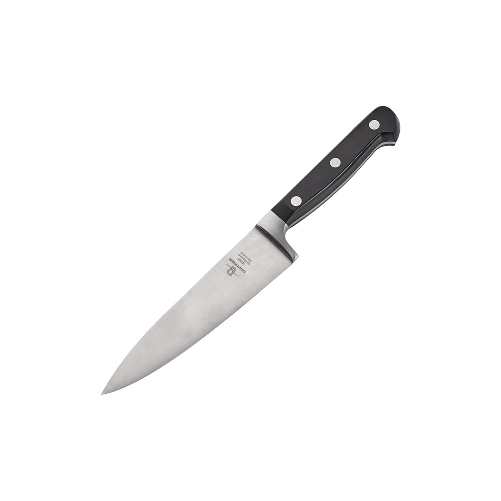 Нож поварской; сталь, пластик; L=275/15, B=32мм; черный, металлич.