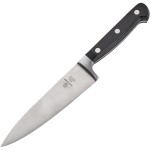 Нож поварской; сталь, пластик; L=275/15, B=32мм; черный, металлич.