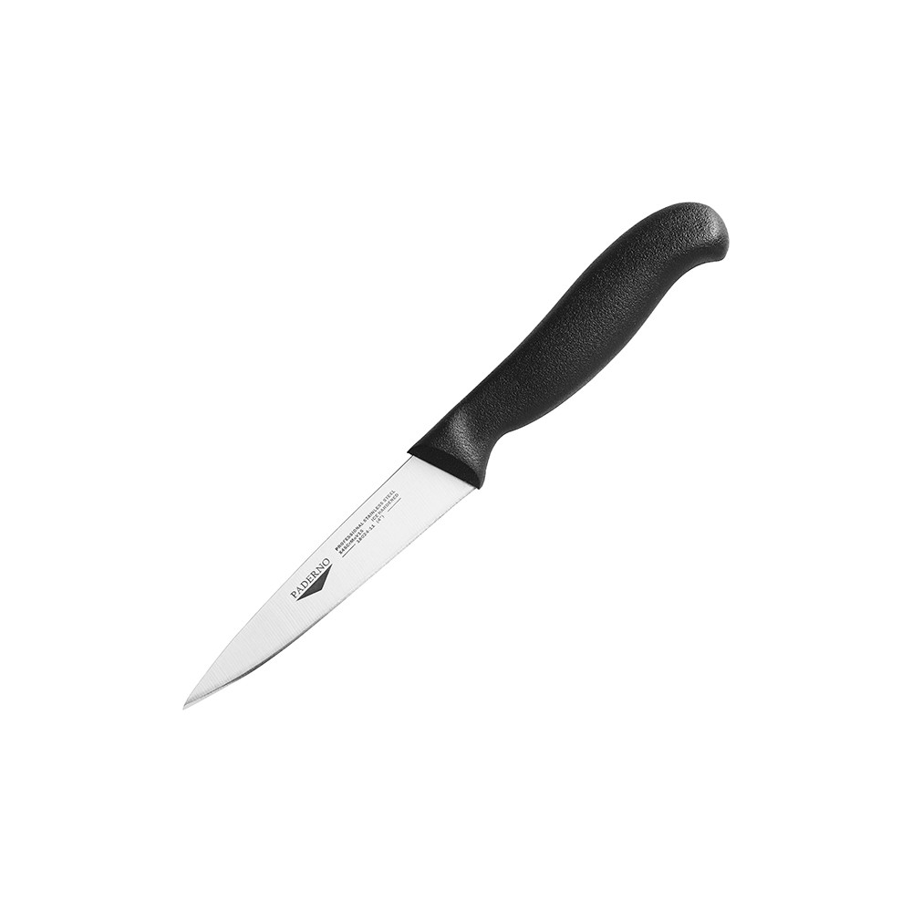 Нож для обвалки мяса; сталь нерж.; L=8см; черный, металлич.