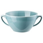 Чашка бульонная «Меш Аква»; фарфор; 300мл; голуб.