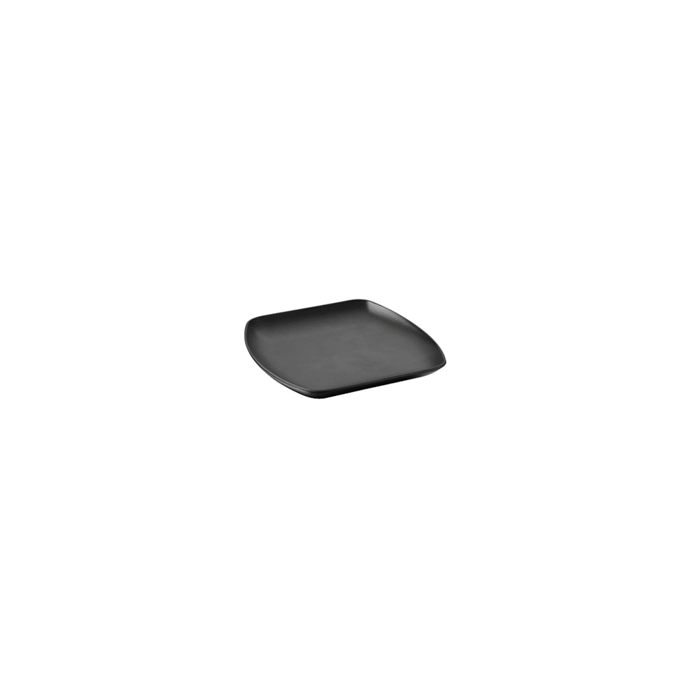 Тарелка квадратная; фарфор; H=29, L=208, B=200мм; черный
