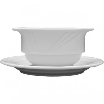 Чашка бульонная «Аркадия»; фарфор; 300мл; D=10, H=6, L=13см; белый