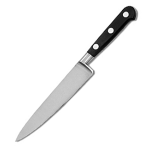 Нож поварской; сталь, пластик; L=15, B=2см; черный, металлич.