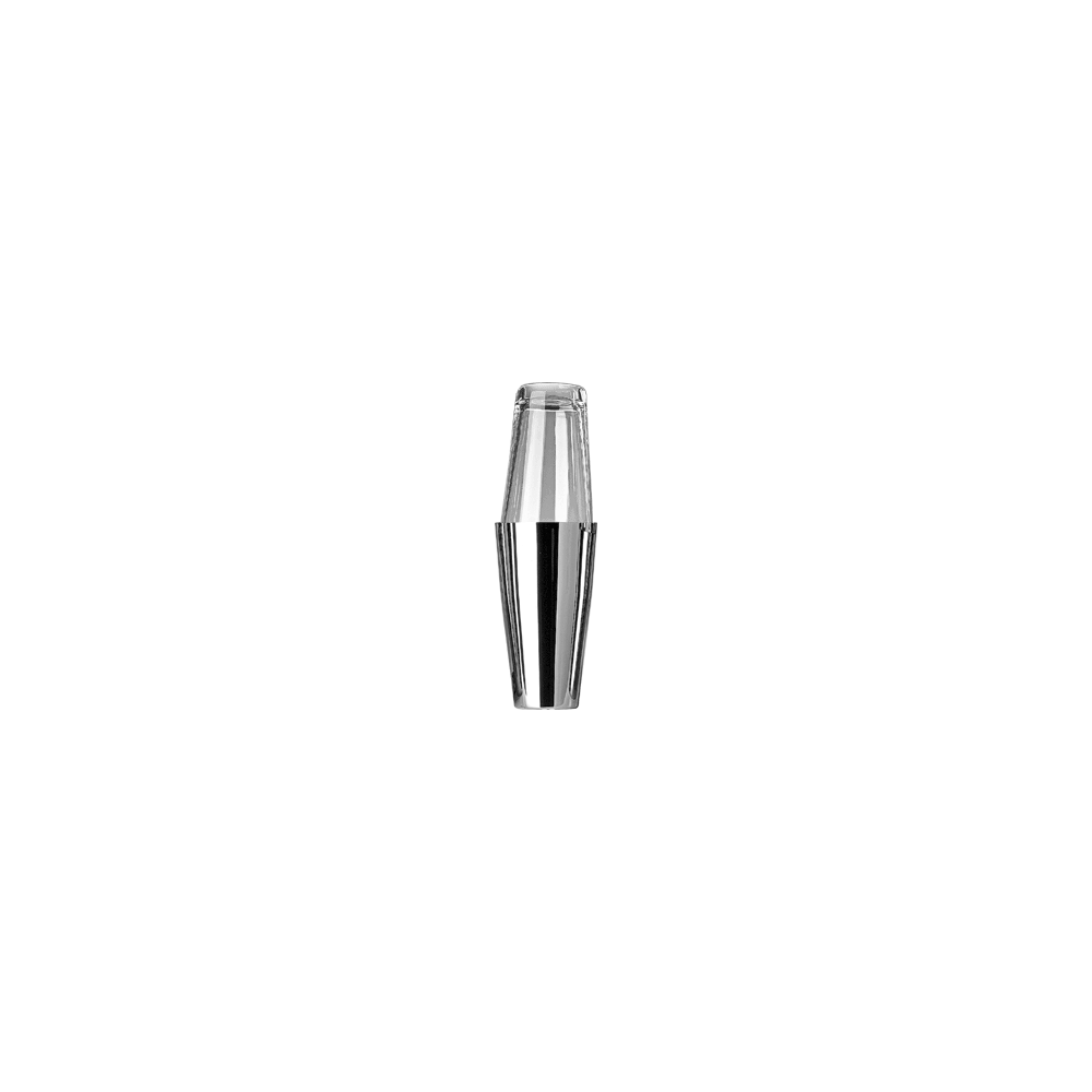 Шейкер американский; сталь нерж., стекло; 0, 8л; D=93/58, H=290мм; металлич., прозр.