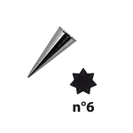 Насадка кондитерская «7-конечная звезда»; сталь нерж.