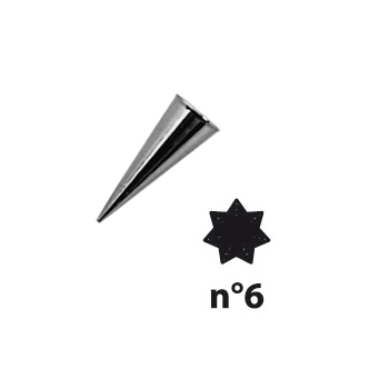 Насадка кондитерская «7-конечная звезда»; сталь нерж.