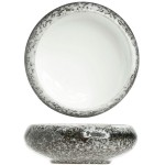 Салатник; керамика; D=95, H=30мм; серый, белый
