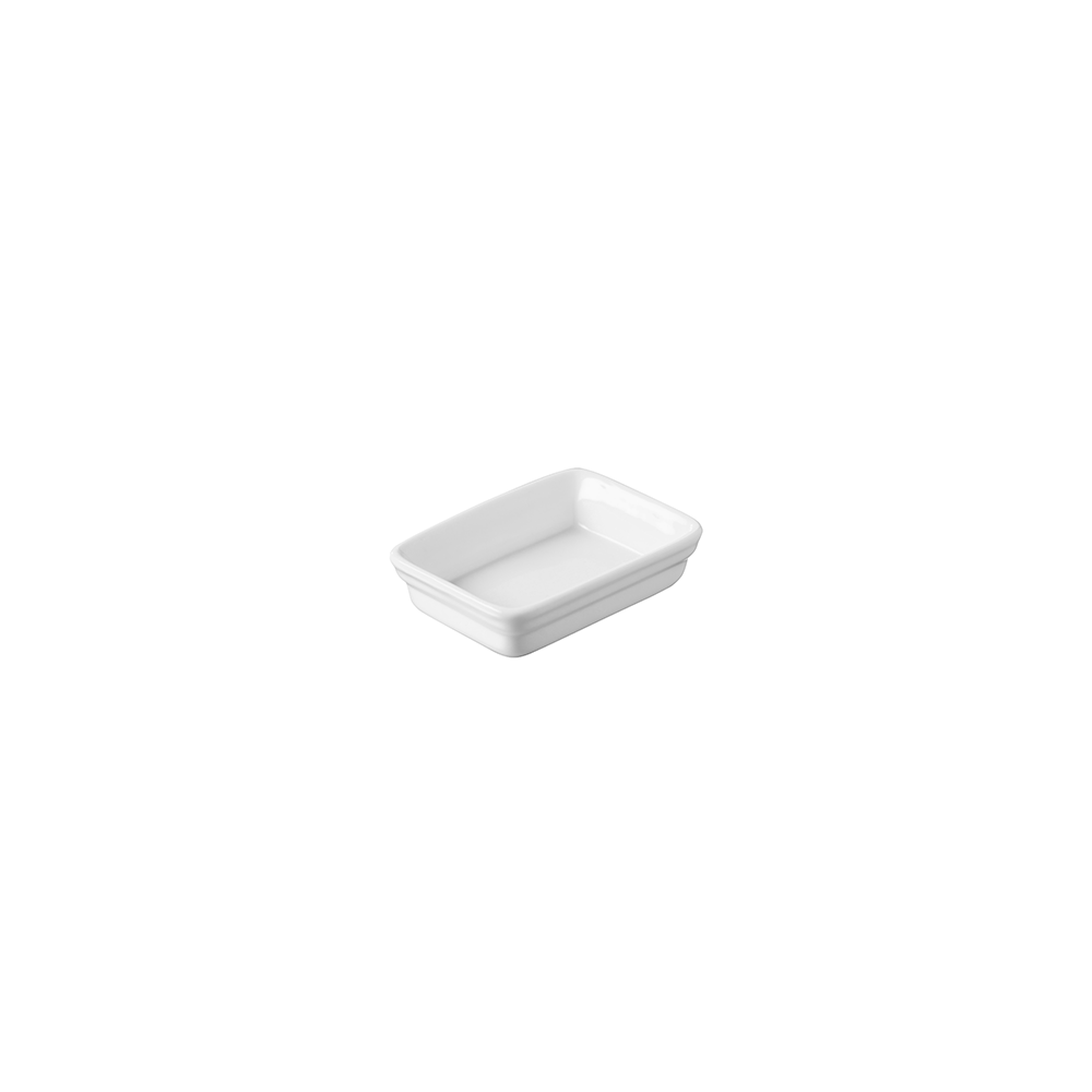 Форма для запекания; фарфор; 20мл; H=2, L=7, B=5см; белый