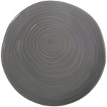 Тарелка мелкая; фарфор; D=16, 5см; серый