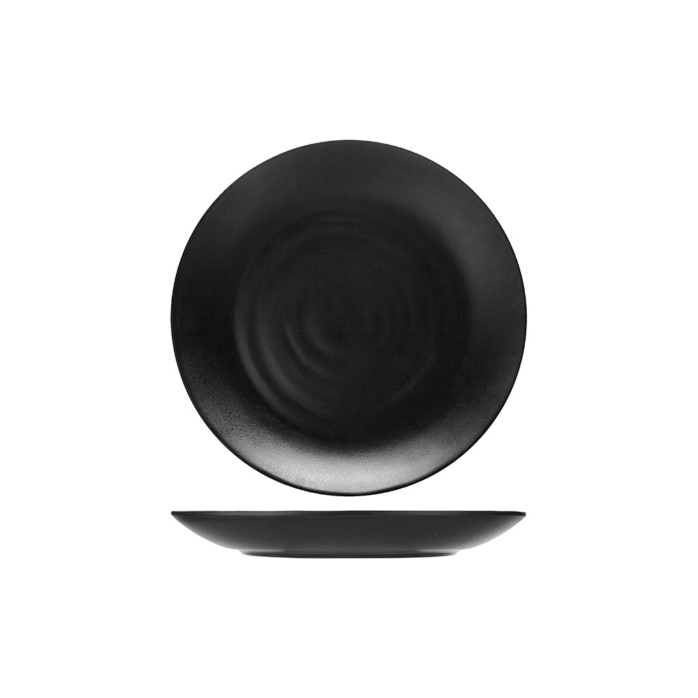 Тарелка; пластик; D=256, H=32мм; черный