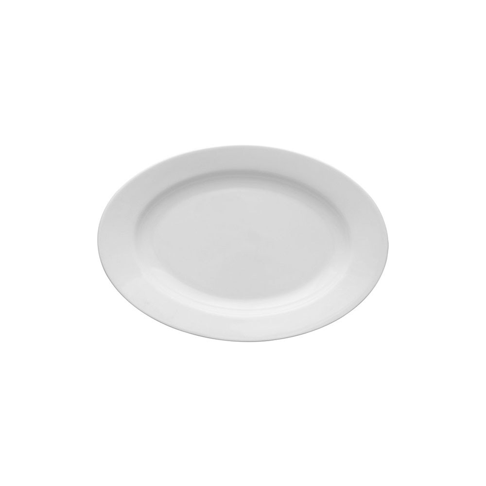 Блюдо овальное «Кашуб-хел»; фарфор; H=30, L=255, B=180мм; белый