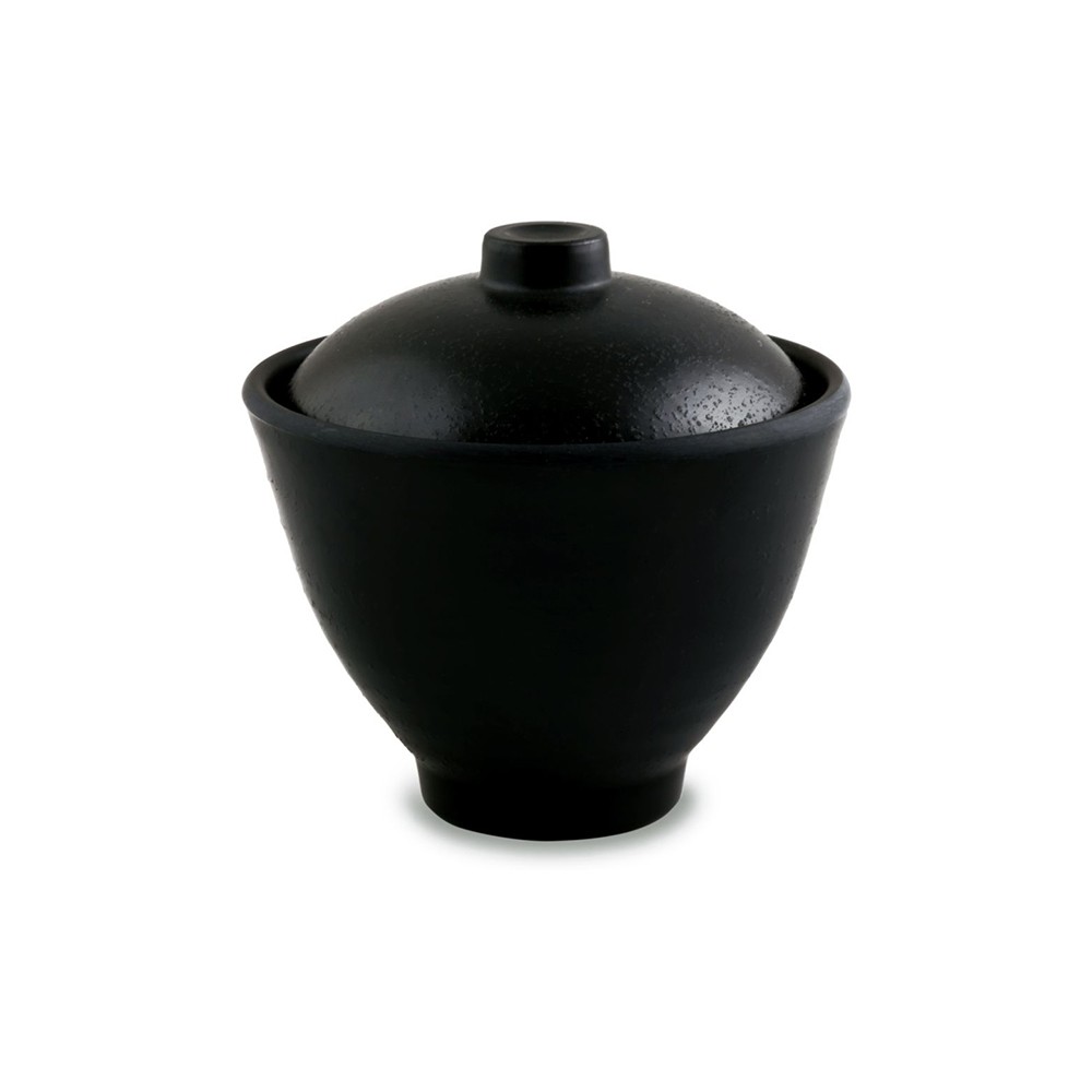 Чашка бульонная; пластик; 265мл; D=105, H=79мм; черный