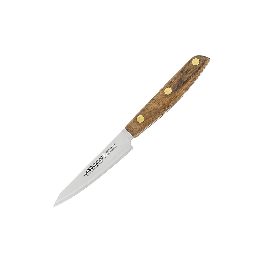 Нож для чистки овощей и фруктов «Нордика»; сталь нерж., дерево; L=10см