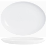 Блюдо овальное «Эволюшнс Уайт»; стекло; L=33, B=25см; белый