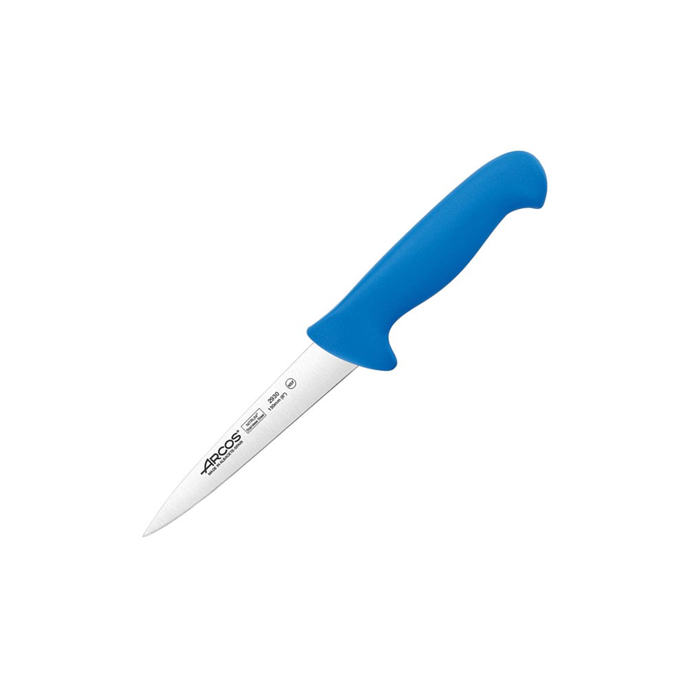 Нож для мяса «2900»; сталь нерж., полипроп.; L=295/150, B=25мм; синий, металлич.