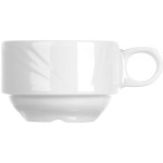Чашка чайная «Аркадия»; фарфор; 190мл; D=86, H=60, B=116мм; белый
