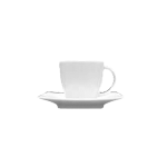 Чашка кофейная «Виктория»; фарфор; 90мл; D=60, H=55, L=75мм; белый