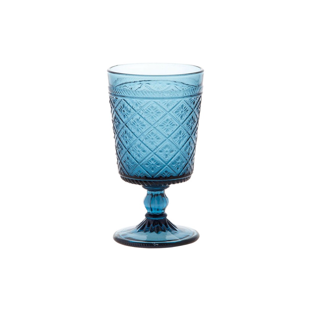 Бокал для вина «Глория»; стекло; 270мл; D=80, H=148мм; синий