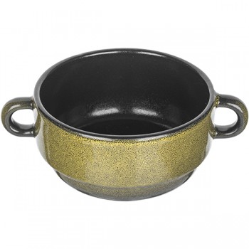 Чашка бульонная «Млечный путь салатовый»; фарфор; 300мл; D=115, H=55мм; салатов., черный