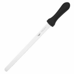 Нож кондитерский; сталь, пластик; L=43/30, B=2см; черный, металлич.
