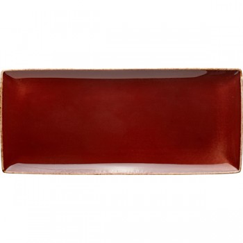 Блюдо прямоугольное «Террамеза Мокка»; фарфор; L=37, B=16, 5см; тем.корич.