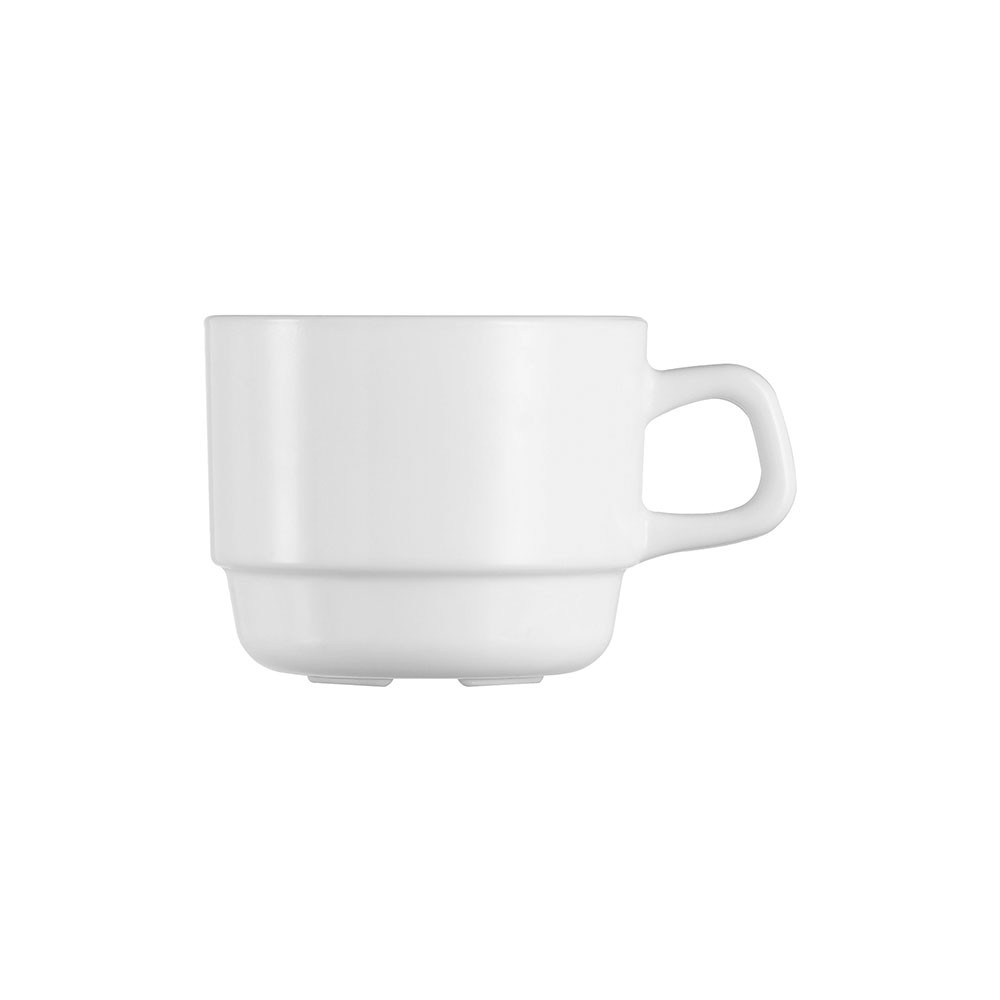 Чашка чайная «Ресторан»; стекло; 190мл; D=77, H=73мм; белый