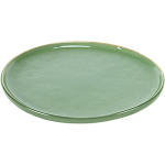 Тарелка «Пьюр»; керамика; D=16, H=2см; зелен.