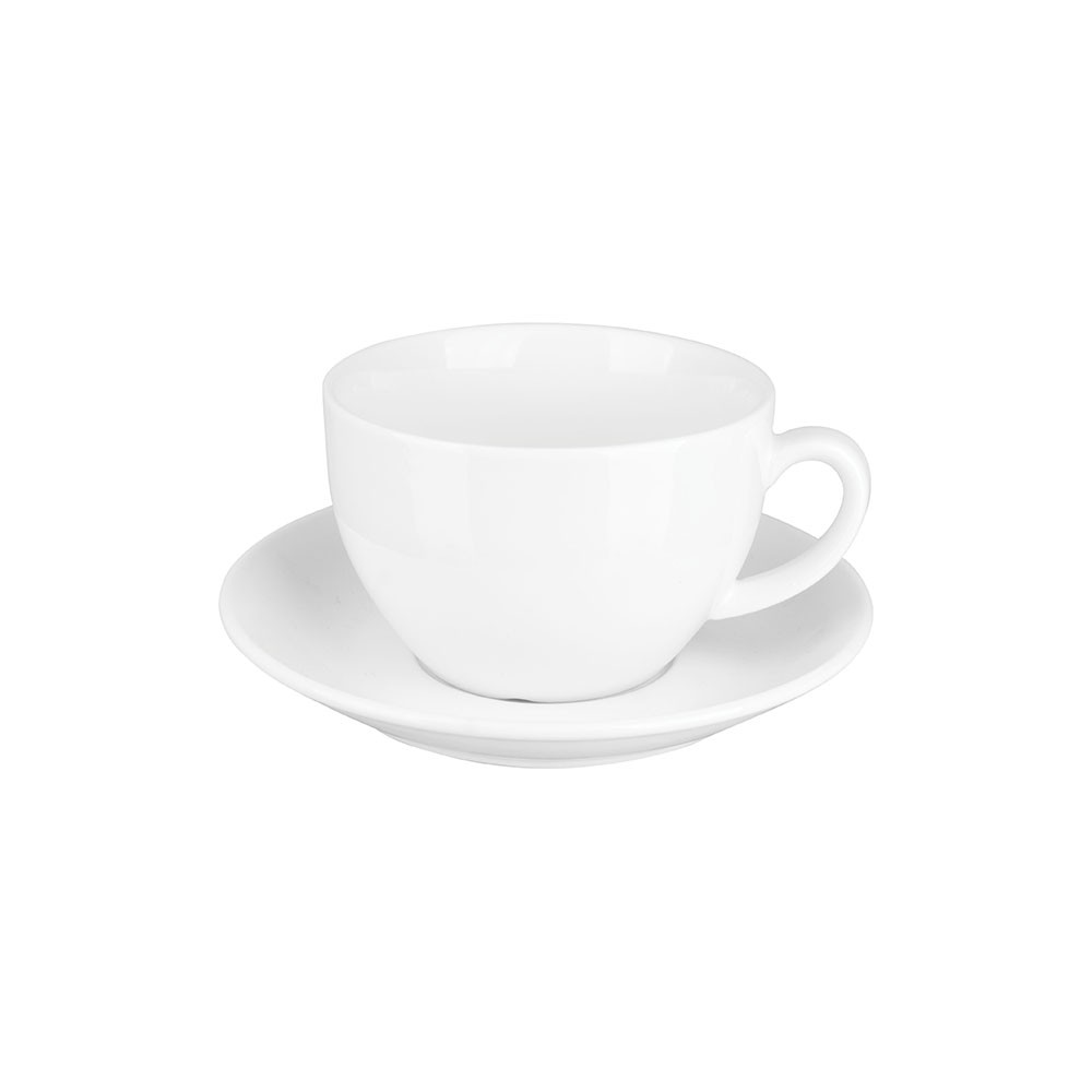 Пара чайная «Кунстверк»; фарфор; 300мл; D=100/155, H=80, L=155мм; белый