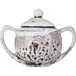 Сахарница с крышкой «Тирамису»; керамика; 400мл; D=10, H=13см