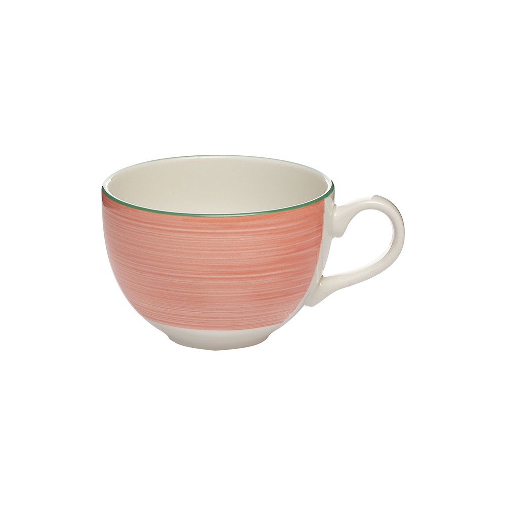 Чашка чайная «Рио Пинк»; фарфор; 340мл; D=10, H=7см; белый, розов.