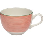 Чашка чайная «Рио Пинк»; фарфор; 340мл; D=10, H=7см; белый, розов.