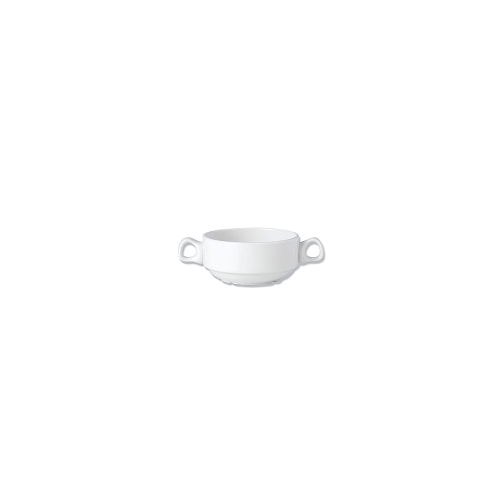 Чашка бульонная «Лагуна»; фарфор; 285мл; D=105, H=60мм; белый, зелен.