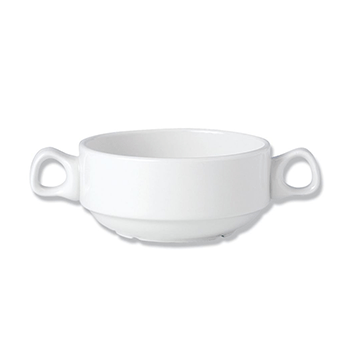 Чашка бульонная «Лагуна»; фарфор; 285мл; D=105, H=60мм; белый, зелен.