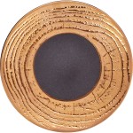 Тарелка пирожковая «Арборесценс»; фарфор; D=16, H=2см; слон.кость, золотой