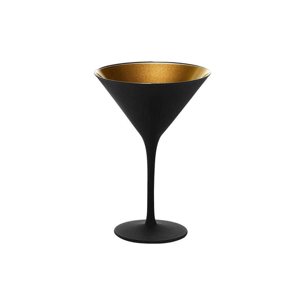 Коктейльная рюмка «Олимпик»; хр.стекло; 240мл; D=11, 6, H=17, 2см; черный, золотой