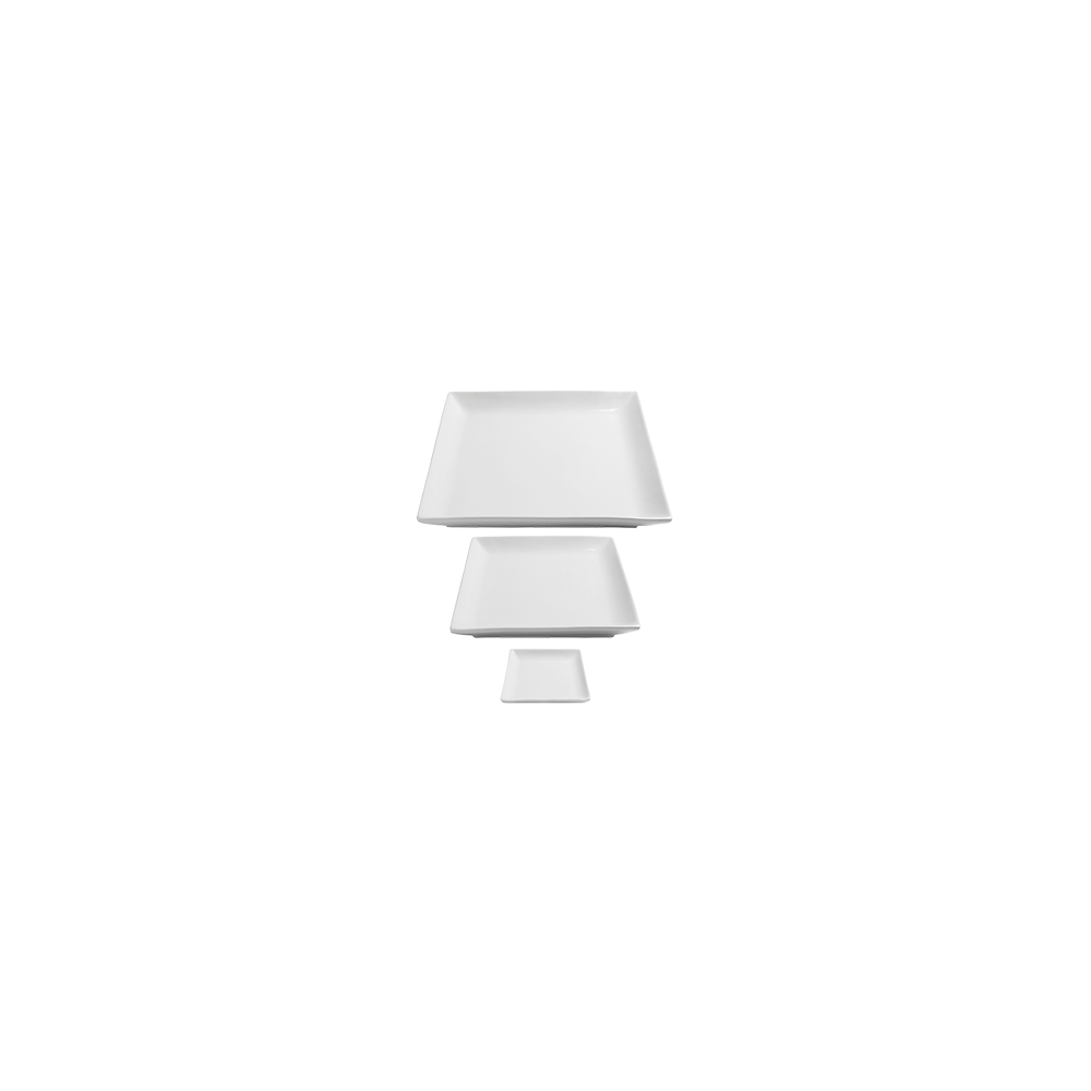 Тарелка квадратная; фарфор; L=27, B=27см; белый