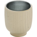 Чашка для эспрессо рифленая; керамика; 100мл; серый