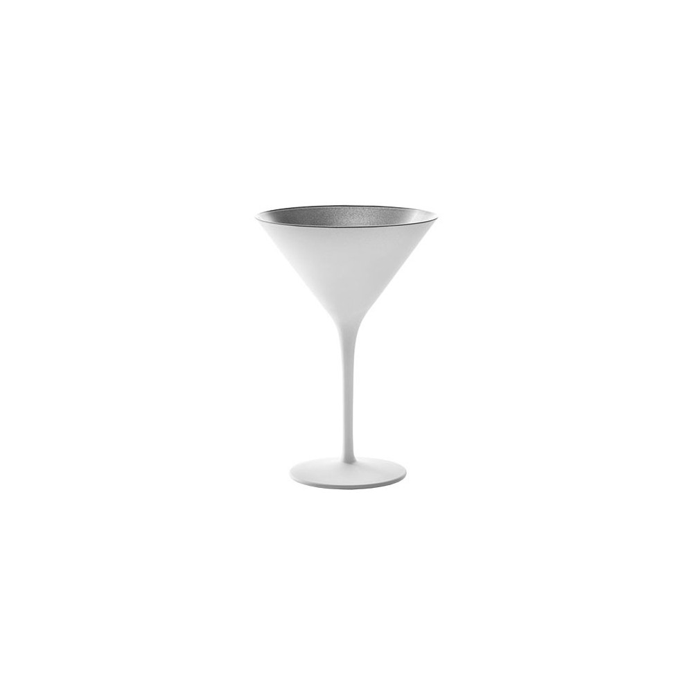 Коктейльная рюмка «Олимпик»; хр.стекло; 240мл; D=11, 6, H=17, 2см; белый, серебрян.
