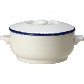 Чашка бульонная «Блю дэппл»; фарфор; 450мл; D=12, H=6, L=17см; белый, синий