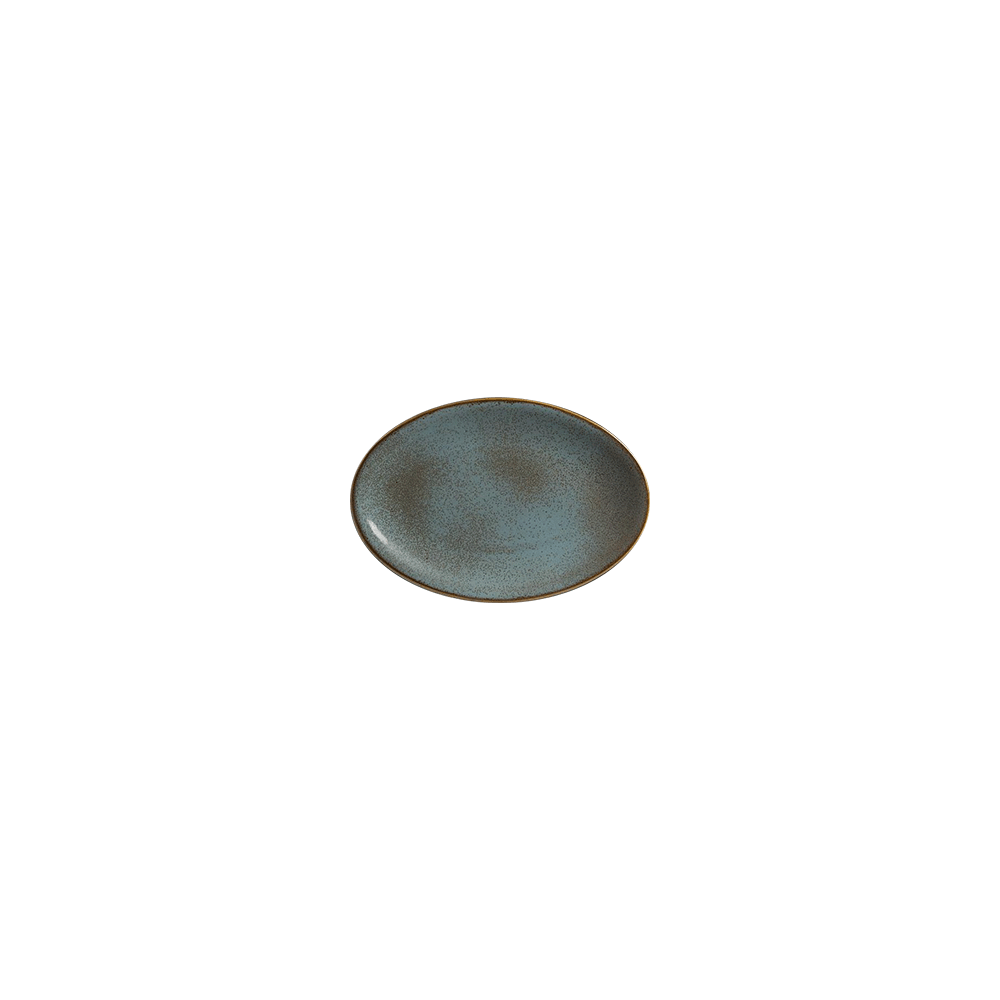 Блюдо овальное «Анфора Алма»; фарфор; L=34, B=23см; голуб.