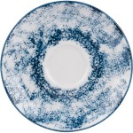 Блюдце с декором «Аида»; фарфор; D=12см; белый, синий