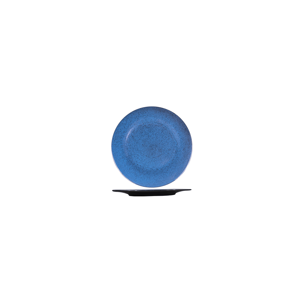 Тарелка «Млечный путь голубой»; фарфор; D=20, H=2см; голуб., черный