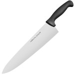 Нож поварской «Проотель»; сталь нерж., пластик; L=435/285, B=65мм; черный, металлич.